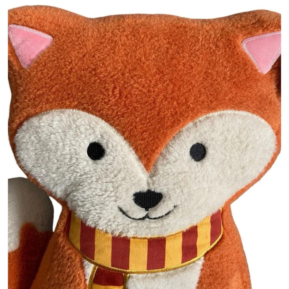 Cozy Harvest Fox Decorative Plush Throw Pillow Fall Autumn Decor 19” NEW
